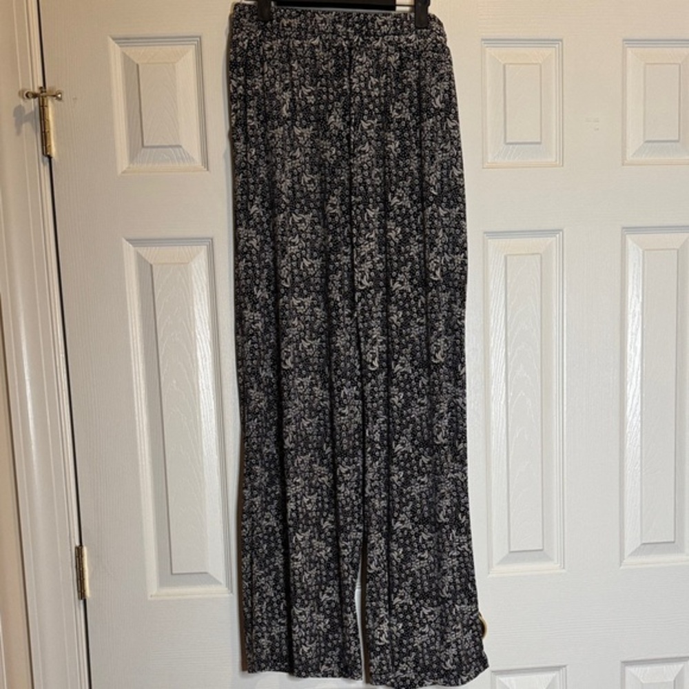Kaileigh Black and White Wide Leg Pants